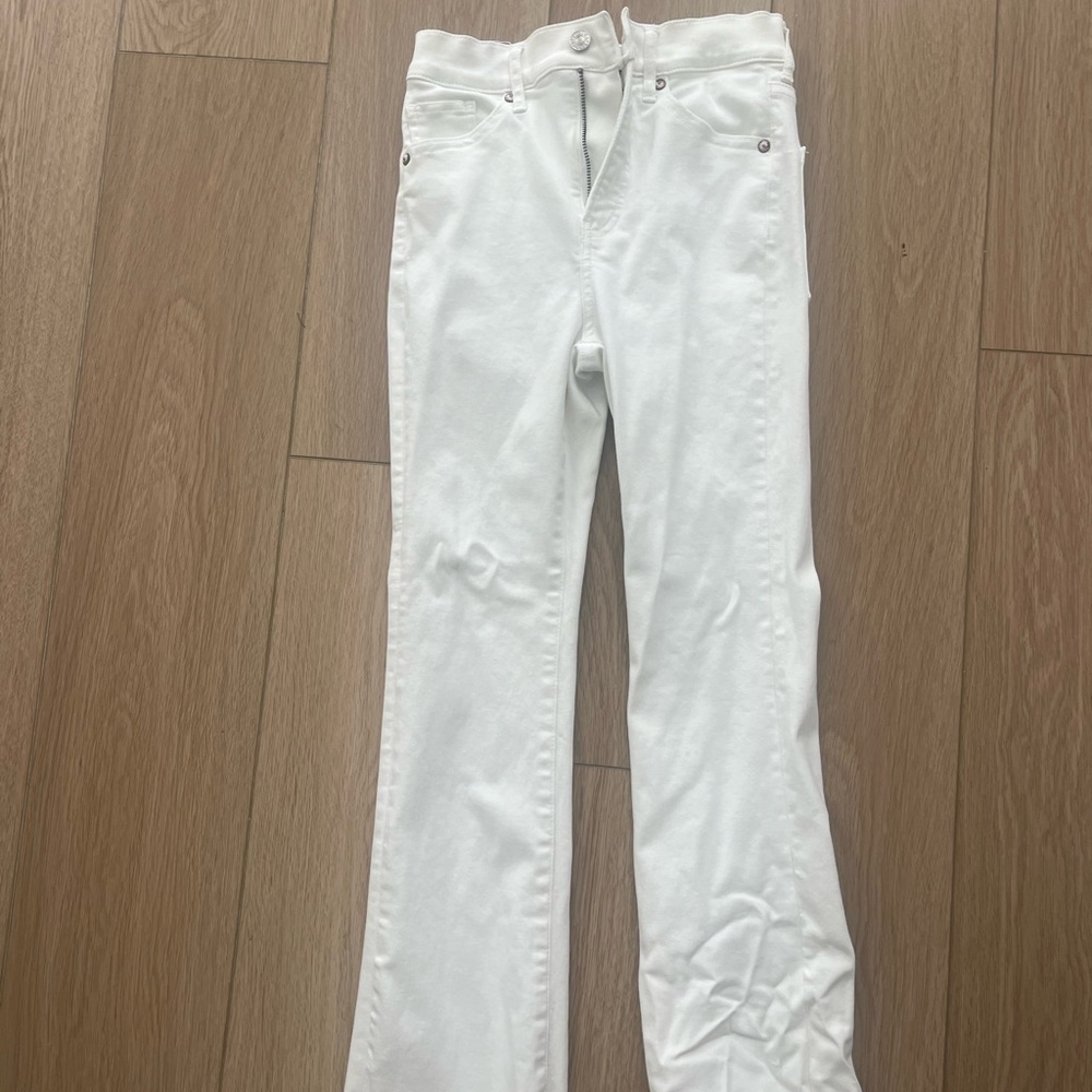 Express Women's Flare White Jeans